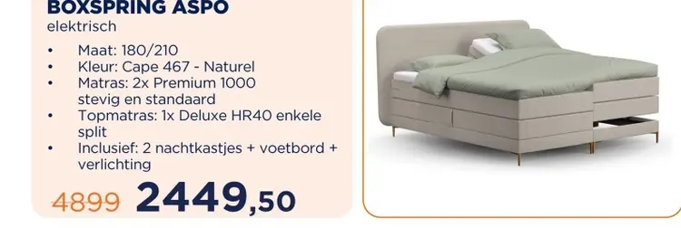 Aanbieding: Boxspring Aspo