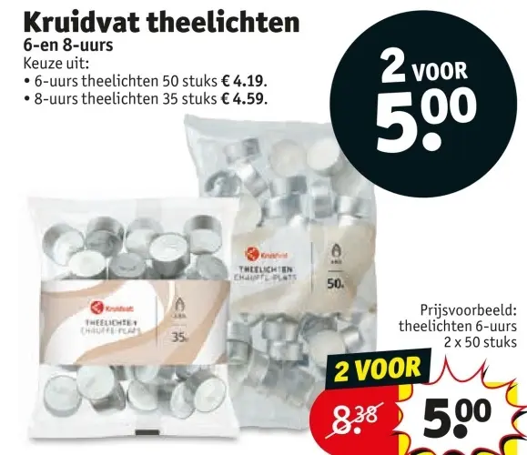 Aanbieding: Kruidvat theelichten