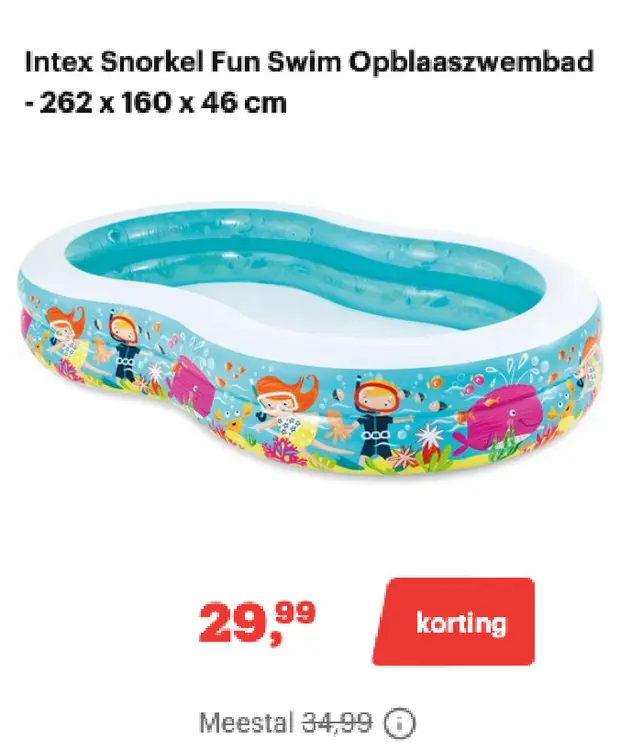 Promotie: Snorkel Fun Swim Opblaaszwembad