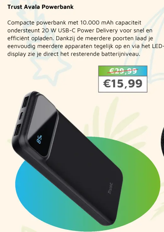 Aanbieding: Trust Avala Powerbank