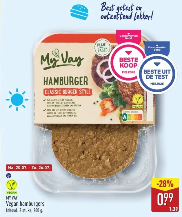 Aanbieding: Vegan hamburgers
