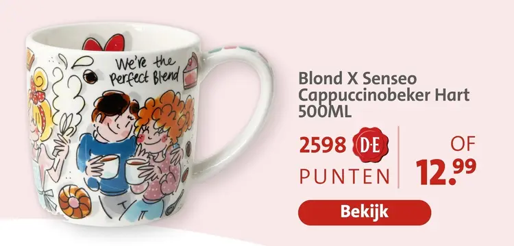 Aanbieding: Blond X Senseo Cappuccinobeker Hart