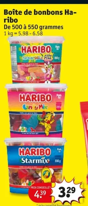 Offre: Boîte de bonbons