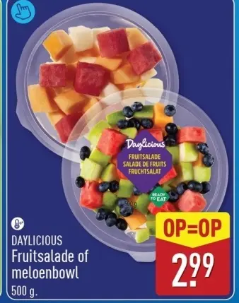 Aanbieding: Fruitsalade of meloenbowl