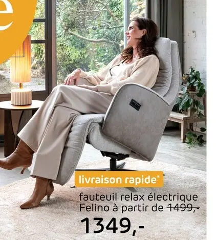 Offre: Felino, fauteuil relax - combinaison de tissus Livigno/Oregon