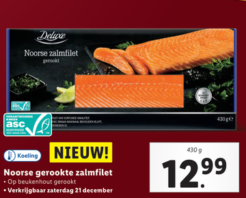 Aanbieding: Noorse gerookte zalmfilet