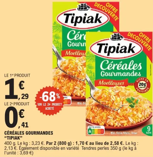 Offre: Tipiak Céréales gourmandes