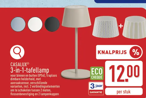Promotie: 3-in-1-tafellamp