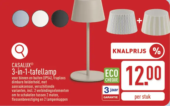 Promotie: Lampe de table 3 en 1