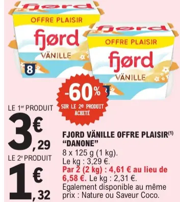 Promotie: Fjord Vanille Offre Plaisir