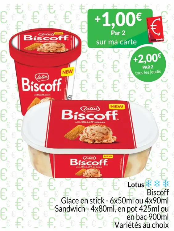 Offre: Glace en stick, Sandwich, en pot ou en bac