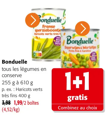 Offre: Légumes en conserve