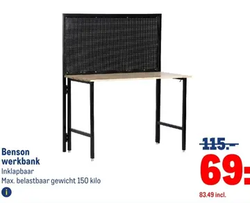 Aanbieding: Benson werkbank