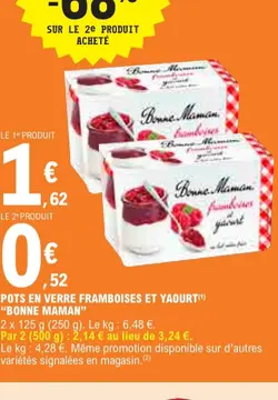 Aanbieding: POTS EN VERRE FRAMBOISES ET YAOURT