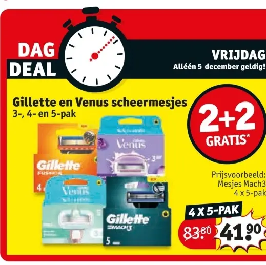 Aanbieding: Gillette en Venus scheermesjes
