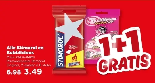 Aanbieding: Stimorol en Bubblicious