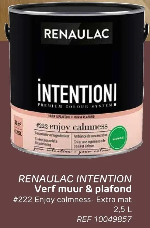 Promotie: Intention Verf muur & plafond #222 Enjoy calmness- Extra mat