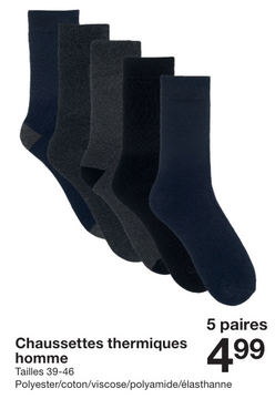 Offre: Chaussettes thermiques homme