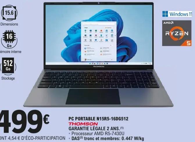 Offre: Pc portable n15r5-16dg512