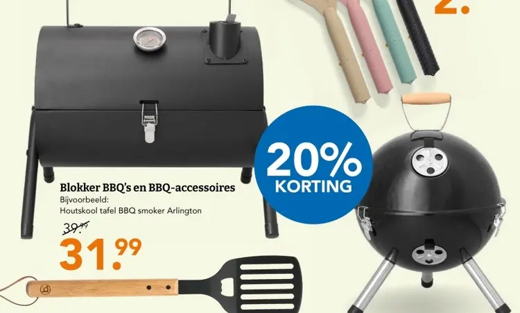 Aanbieding: Houtskool tafel BBQ smoker Arlington