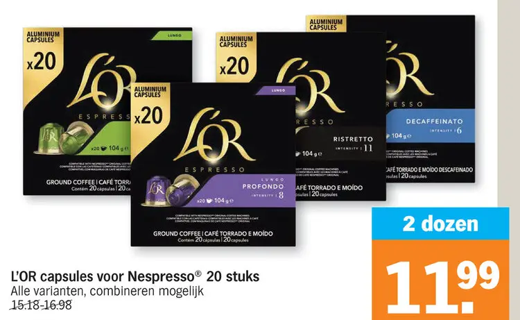 Promotie: L'OR capsules voor Nespresso®