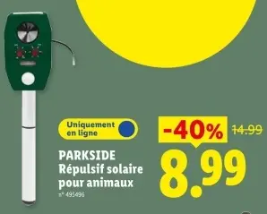 Offre: Répulsif solaire pour animaux