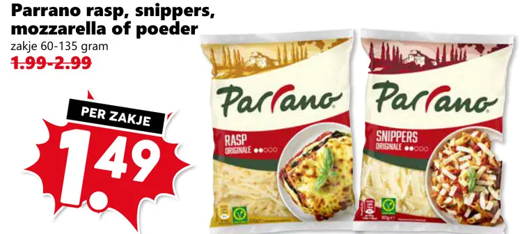 Aanbieding: mozzarella of poeder