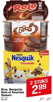 Aanbieding: Bros, Nesquick, Rolo of Smarties Dessert