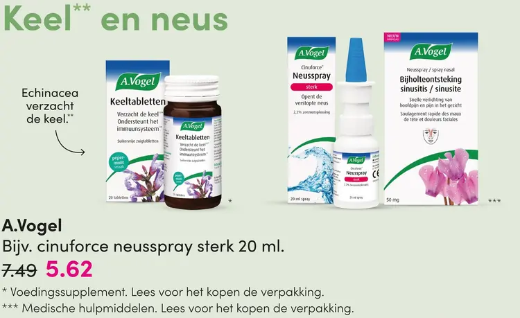 Aanbieding: A.Vogel Keel en neus