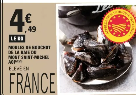 Offre: Moules de bouchot de la baie du mont saint-mi