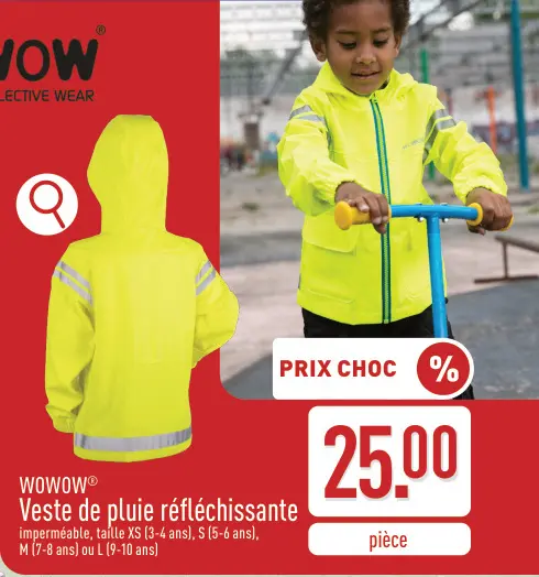 Offre: WOWOW® Veste de pluie réfléchissante