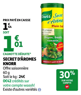 Promotie: Secret d'aromes