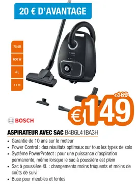 Offre: Aspirateur avec sac