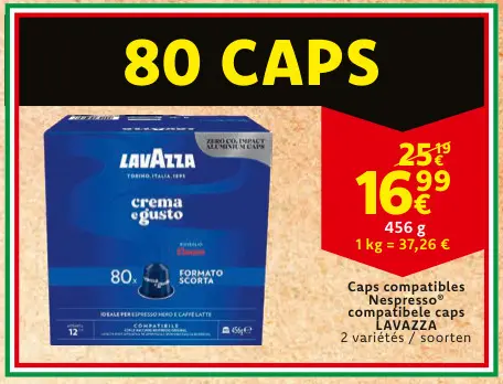 Offre: Caps compatibles / Nespresso / compatibele caps