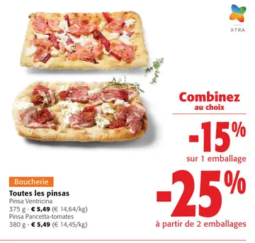Offre: Toutes les pinsas
