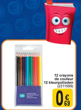 Offre: 12 crayons de couleur / 12 kleurpotloden