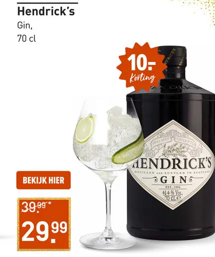 Aanbieding: Hendrick's 70CL