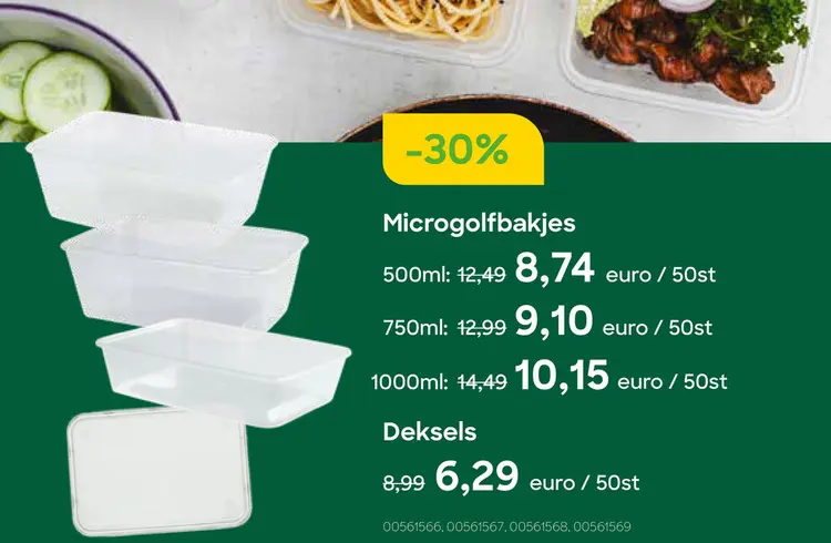 Promotie: Microgolfbakjes
