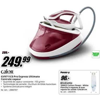 Offre: GV9711C0 Pro Express Ultimate Centrale vapeur