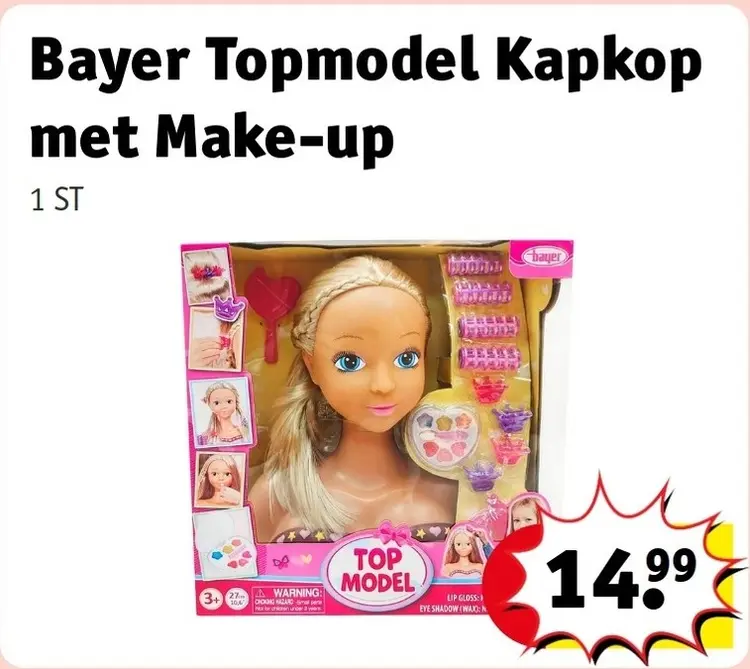 Promotie: Topmodel Kapkop met Make-up