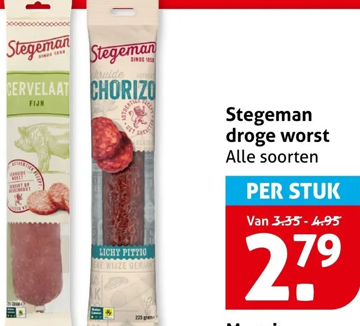 Aanbieding: Droge worst