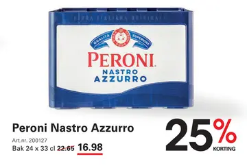 Aanbieding: Peroni Nastro Azzurro