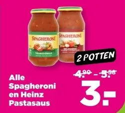 Aanbieding: Spagheroni en Heinz Pastasaus