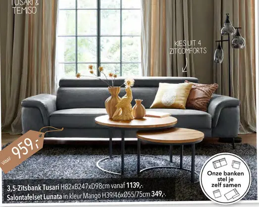 Aanbieding: 3,5-Zitsbank Tusari