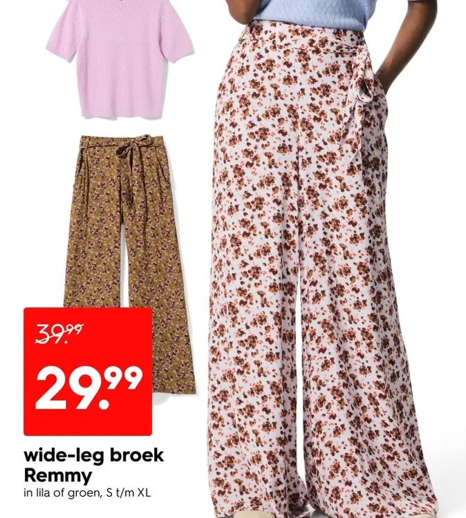 Aanbieding: Wide-leg broek Remmy