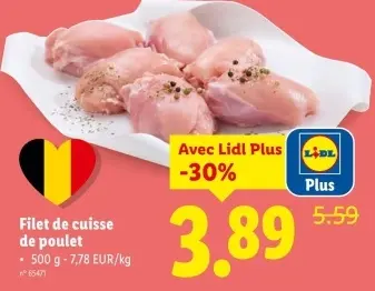 Offre: Filet de cuisse de poulet