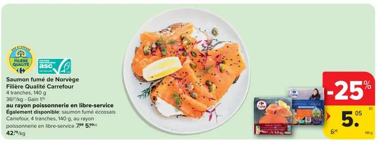Offre: Saumon fumé de Norvège