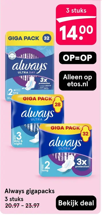 Aanbieding: Gigapacks
