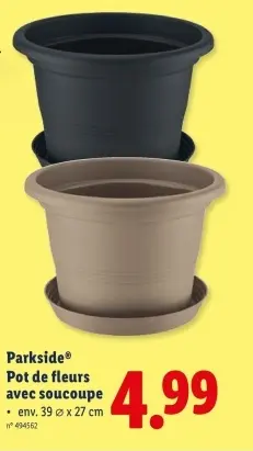 Offre: Pot de fleurs avec soucoupe