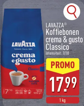 Promotie: Koffiebonen crema & gusto Classico
